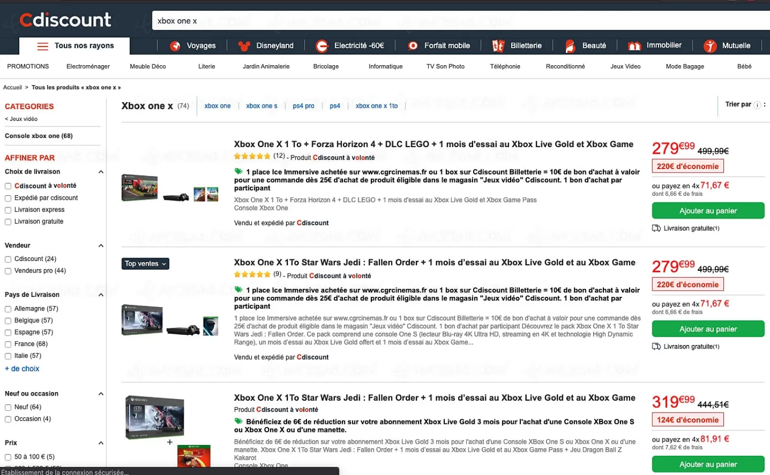 bons-plans-cdiscount-packs-xbox-one-x-5-jeux-a-279-99-soit-44-ou-220-de-remise