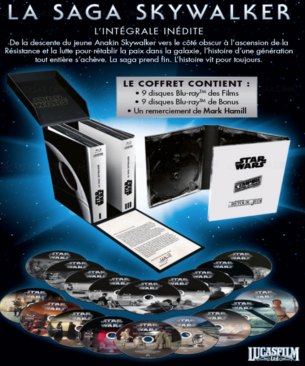 Sortie France L’ascension de Skywalker&nbsp;4K + coffret intégral Saga Skywalker le&nbsp;24&nbsp;avril
