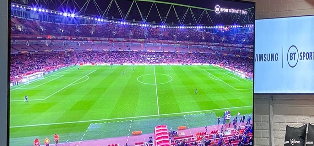 Football en 8K HDR&nbsp;: première diffusion live BT&nbsp;Sport sur&nbsp;TV&nbsp;Samsung&nbsp;Q950R