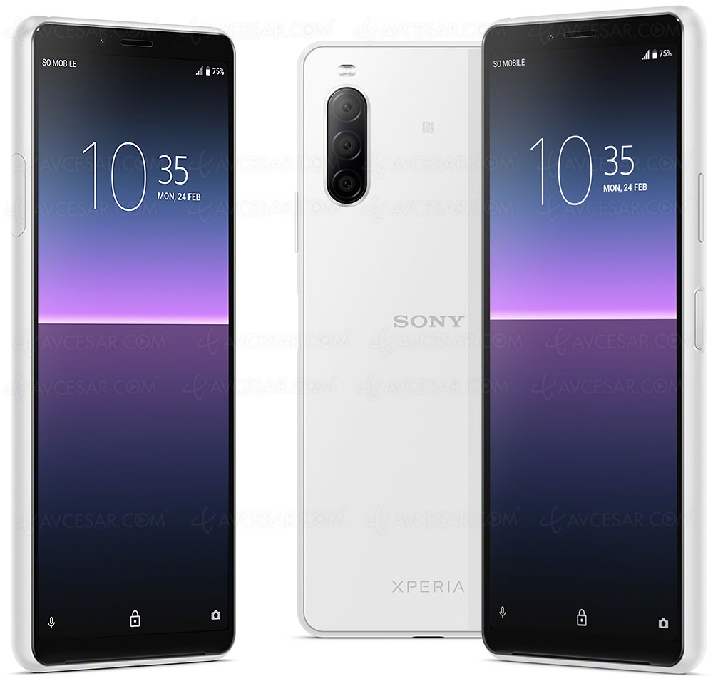 Smartphone Sony Xperia&nbsp;10&nbsp;II, écran&nbsp;21/9 Oled, résistant résiste à&nbsp;l’eau et triple capteur&nbsp;photo