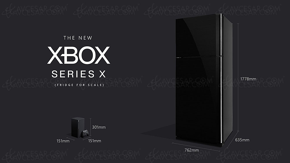 Xbox Series X, moins grande qu'un frigo, plus grande qu'une banane