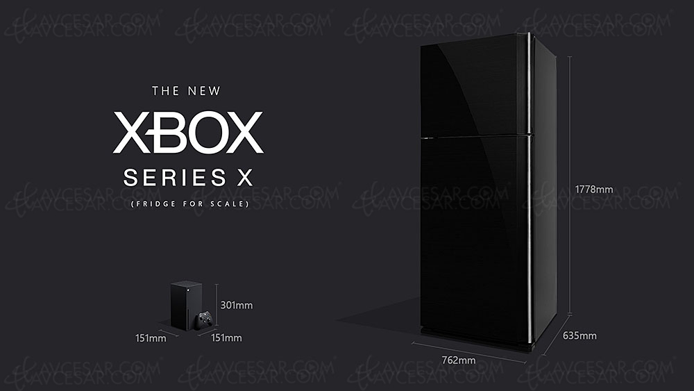 Xbox Series&nbsp;X, moins grande qu’un&nbsp;frigo, plus grande qu’une&nbsp;banane