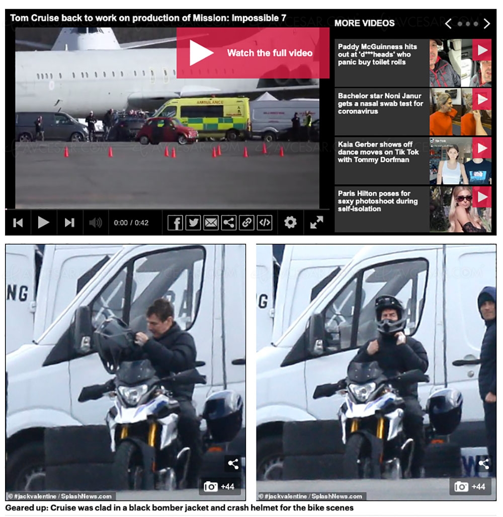Le tournage de Mission impossible&nbsp;7 plus fort que le&nbsp;coronavirus&nbsp;?