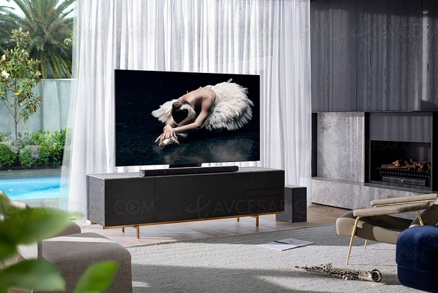 Samsung HW‑Q800T, barre sonore Dolby Atmos 3.1.2/DTS:X, Bluetooth, Acoustic Beam 2.0, Q‑Symphony, Alexa et Bixby intégrés