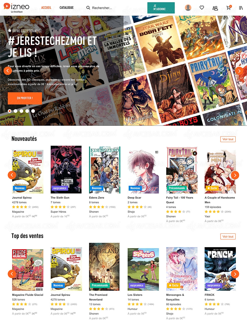 Izneo, le Netflix de la&nbsp;BD offre un mois de lecture gratuite et&nbsp;illimitée&nbsp;(#coronavirus)