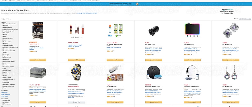 Ventes flash et promotions Amazon, 251&nbsp;produits jusqu'à&nbsp;89% de&nbsp;remise