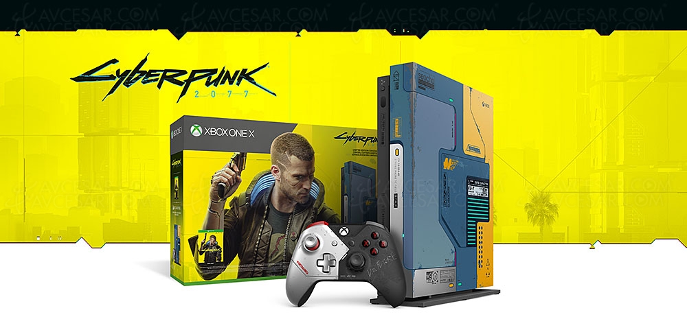 Xbox One X et manette éditions spéciales Cyberpunk&nbsp;2077