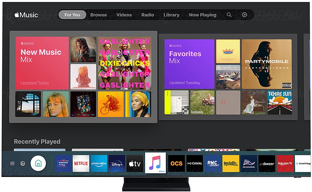 Apple Music disponible sur les&nbsp;Smart&nbsp;TV Samsung (depuis les&nbsp;modèle&nbsp;2018)
