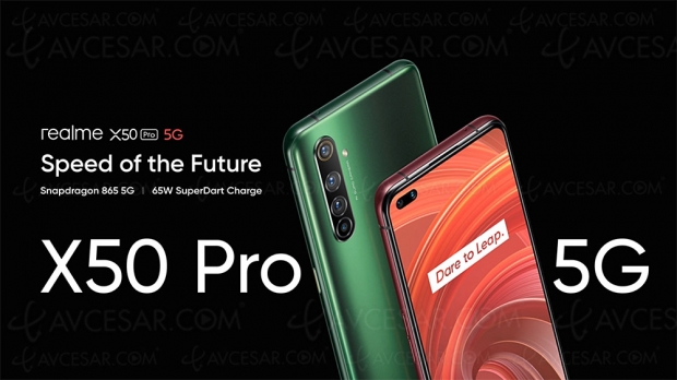 Smartphone Realme X50 Pro 5G, écran 6,44'' 90 Hz, Wi‑Fi et design premium