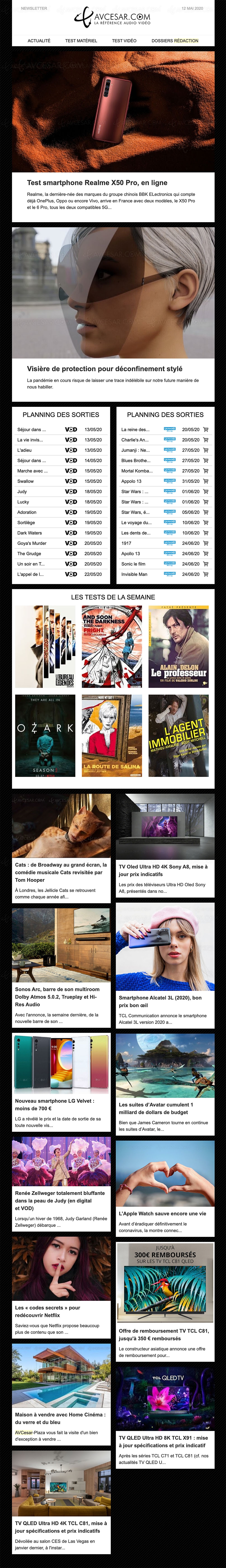 AVCesar.com présente sa nouvelle Newsletter