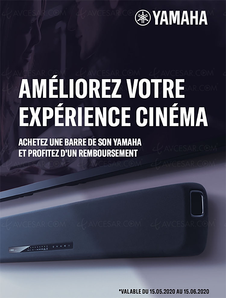 Offre de remboursement Yamaha barre de&nbsp;son, jusqu'à 100&nbsp;€&nbsp;remboursés