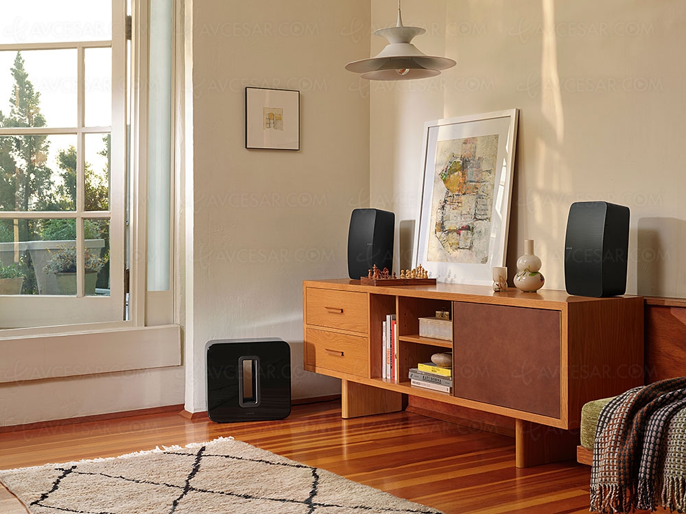 Nouvelle enceinte Sonos&nbsp;Five Hi‑Res Audio +&nbsp;nouveau caisson Sub&nbsp;Gen&nbsp;3 +&nbsp;nouvelle application Sonos&nbsp;S2