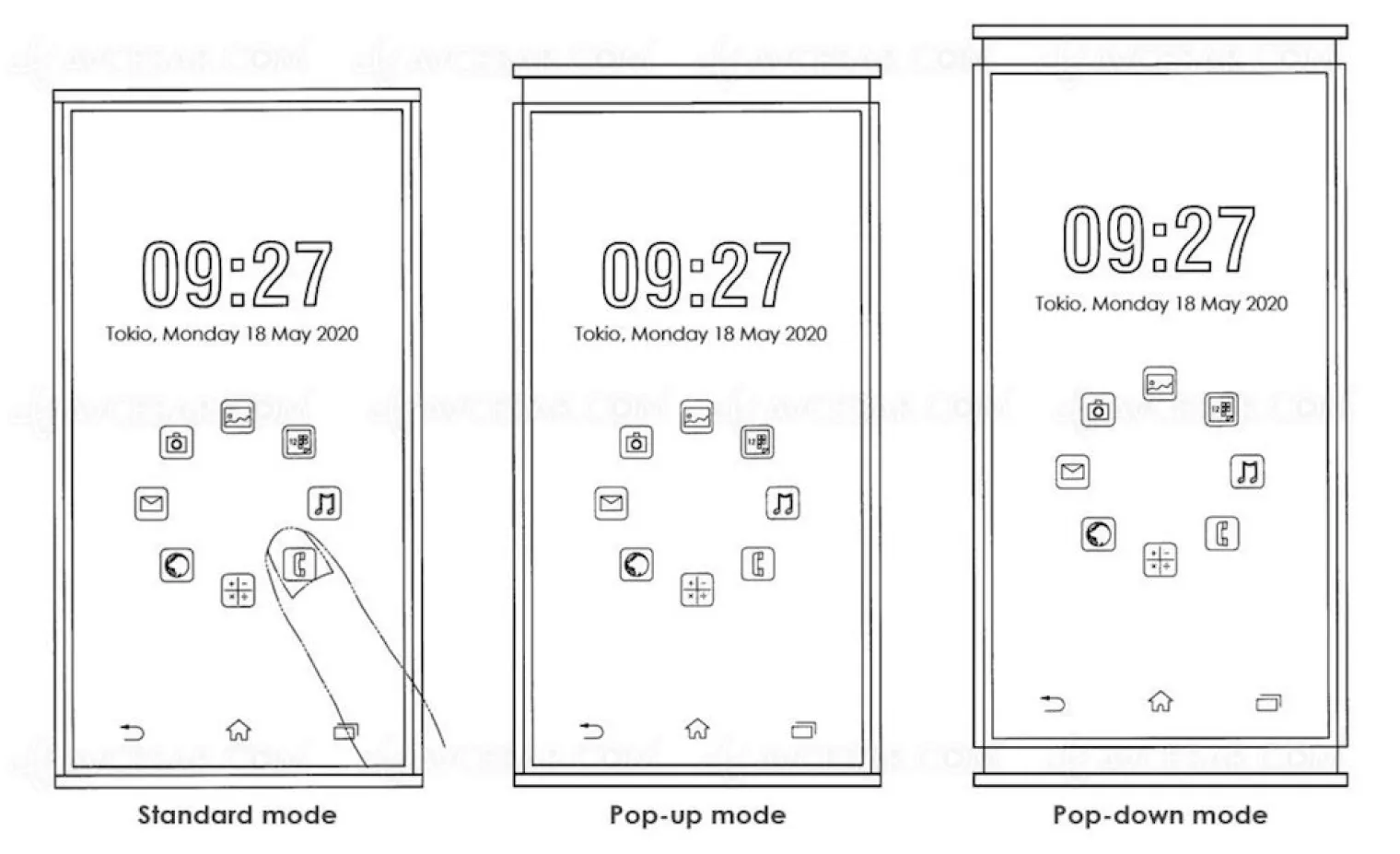 smartphone-sony-xperia-a-double-bord-retractable