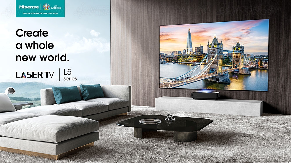 Hisense Laser TV 100L5F Ultra&nbsp;HD/4K&nbsp;: HDR, 2&nbsp;700&nbsp;lumens et&nbsp;100'' à&nbsp;moins de&nbsp;5&nbsp;000&nbsp;€