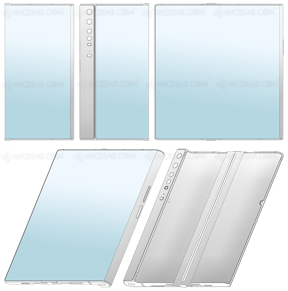 Smartphone pliable Xiaomi, pas loin du&nbsp;Huawei Mate&nbsp;X&nbsp;(brevet)