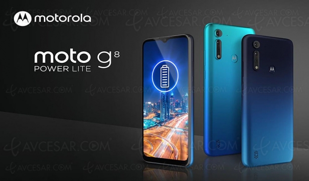 Smartphone Motorola Moto G8 Power Lite, objectif 3 jours d'autonomie