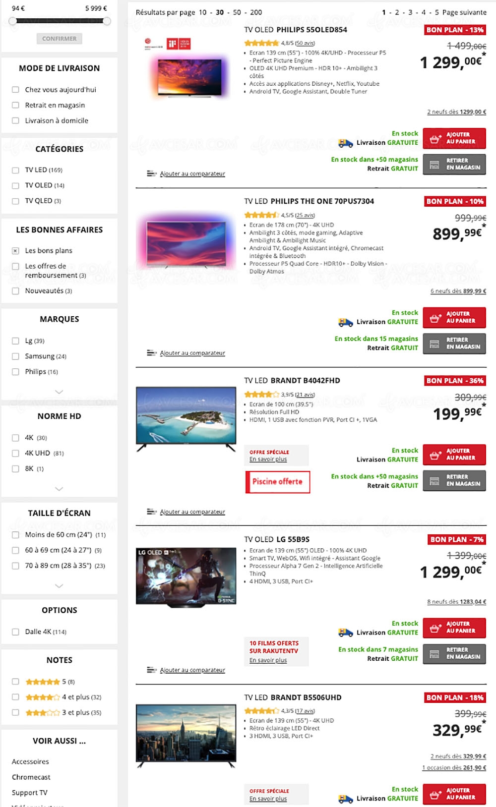 Soldes Darty, 186&nbsp;TV affichés jusqu'à ‑50%&nbsp;de&nbsp;remise