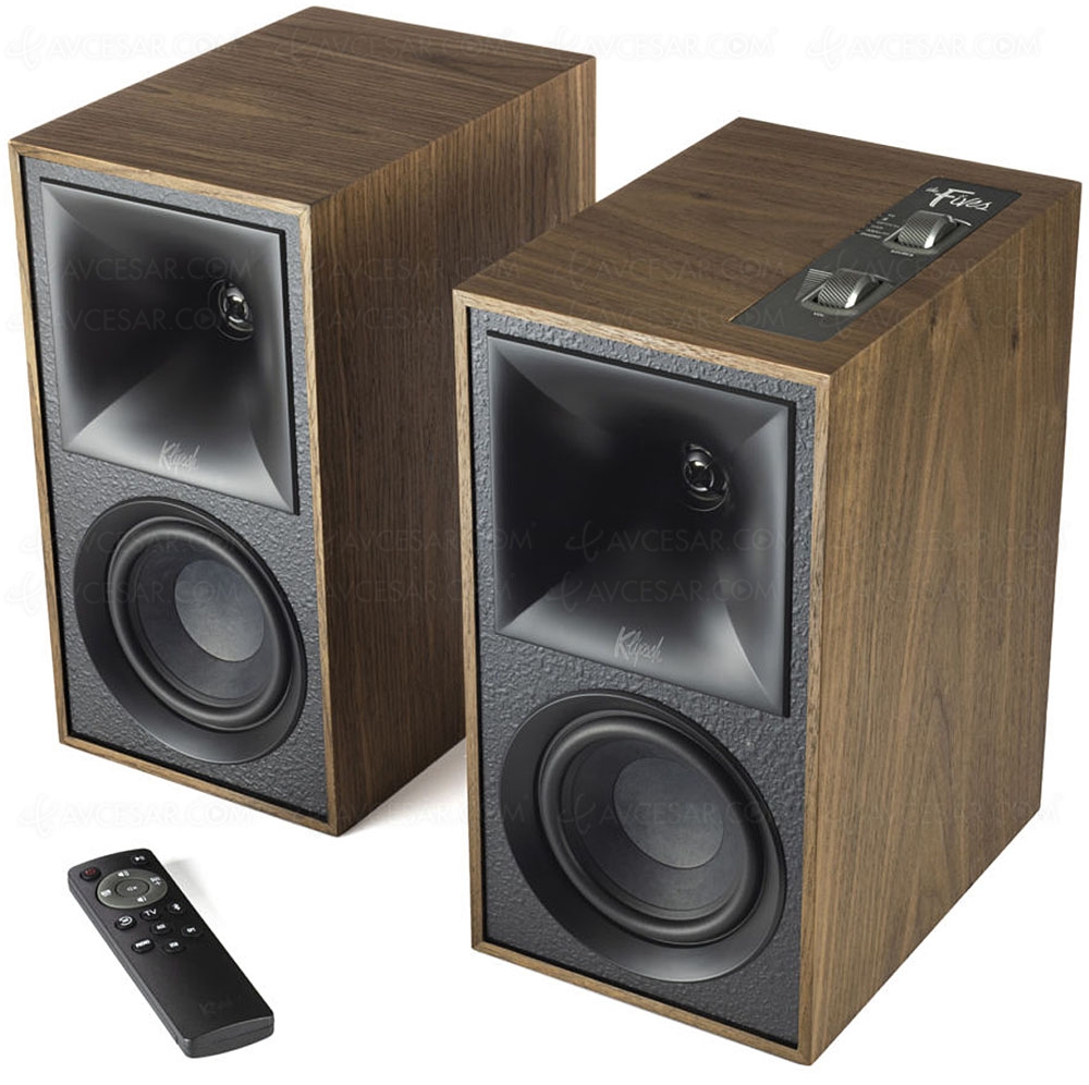 Klipsch The Fives, enceintes bibliothèques actives et&nbsp;Bluetooth