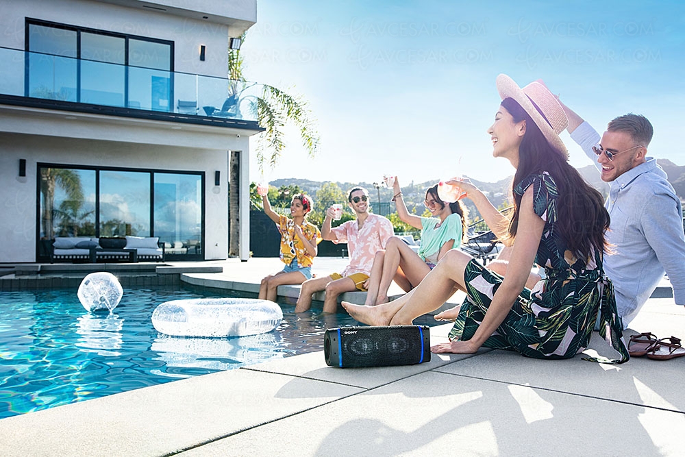Sony SRS‑XB33 Extra Bass, enceinte&nbsp;IP67 et&nbsp;Bluetooth/NFC
