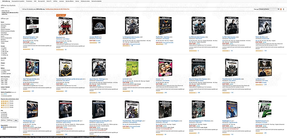 Soldes été 2020 Amazon, 35&nbsp;coffrets 4K&nbsp;à&nbsp;10&nbsp;€ à&nbsp;ne pas&nbsp;rater&nbsp;!
