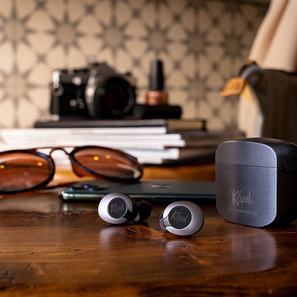 Klipsch T5 II True Wireless, écouteurs Bluetooth&nbsp;5.0 et boîtier type&nbsp;Zippo