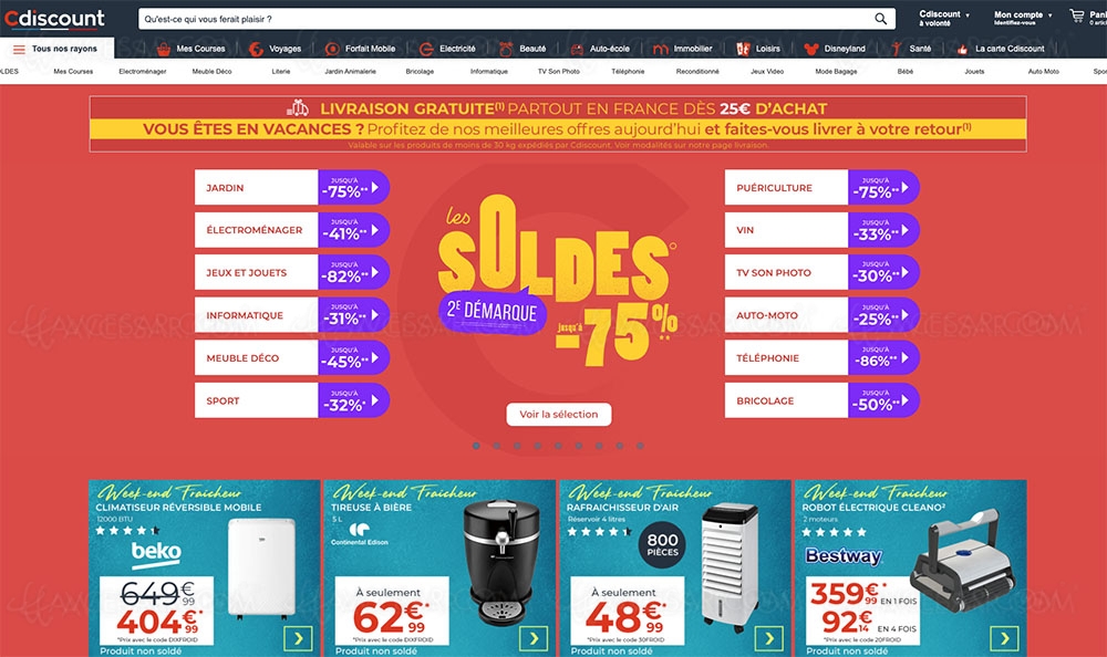Soldes été 2020, deuxième démarque CDiscount jusqu'à&nbsp;&#8209;82% sur des milliers&nbsp;d'articles