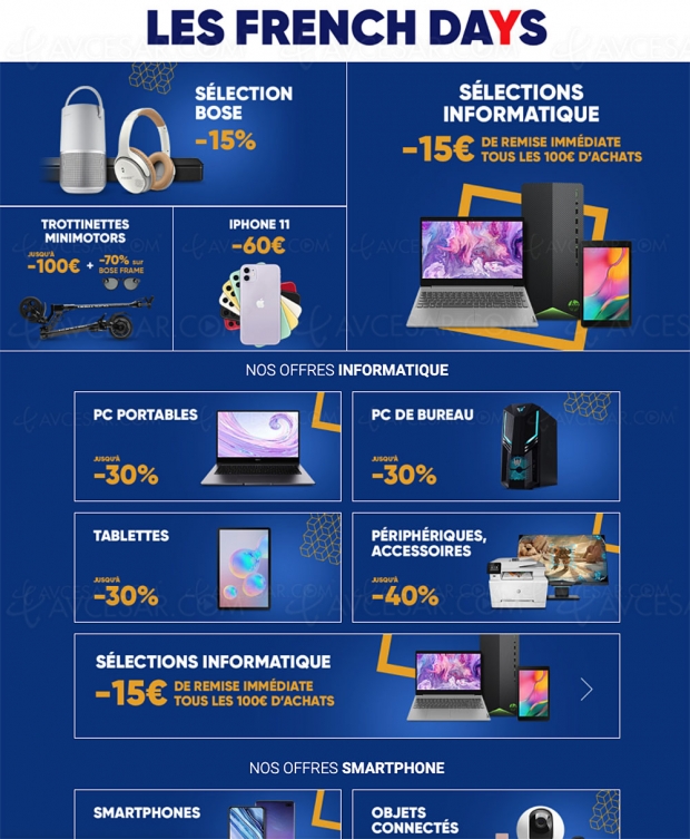 Soldes French Days, remises Fnac jusqu'à -40% sur des milliers d'articles