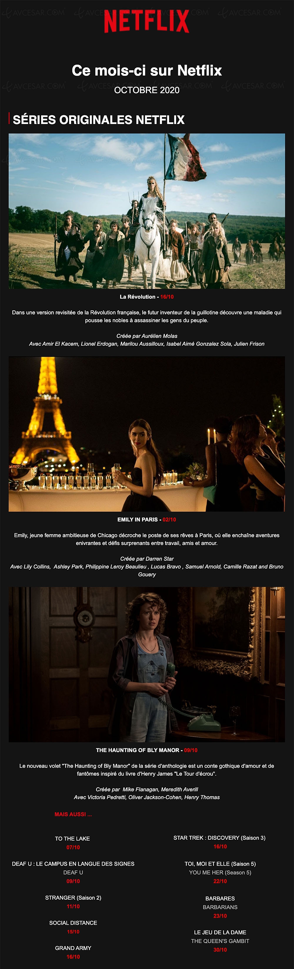 Quoi de neuf sur Netflix en&nbsp;octobre&nbsp;? Halloween&nbsp;en&nbsp;vue