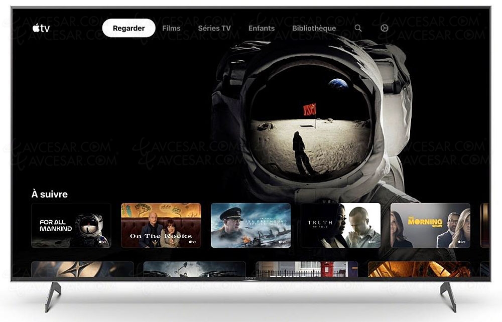 Applications Apple TV+ et&nbsp;Apple&nbsp;TV sur les Smart&nbsp;TV&nbsp;Sony 2018/2019&nbsp;et&nbsp;2020