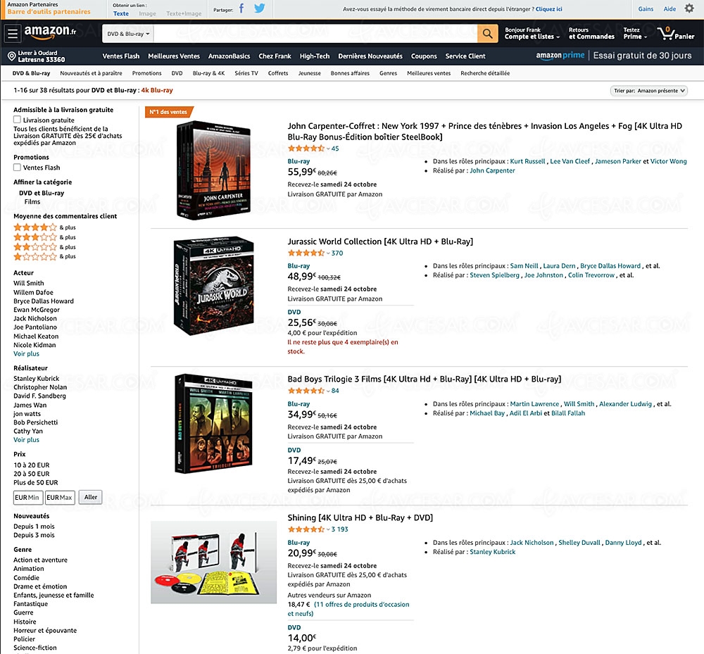 Soldes Amazon, 38 coffrets 4K Ultra&nbsp;HD jusqu'à&nbsp;51% de remise à&nbsp;saisir&nbsp;!