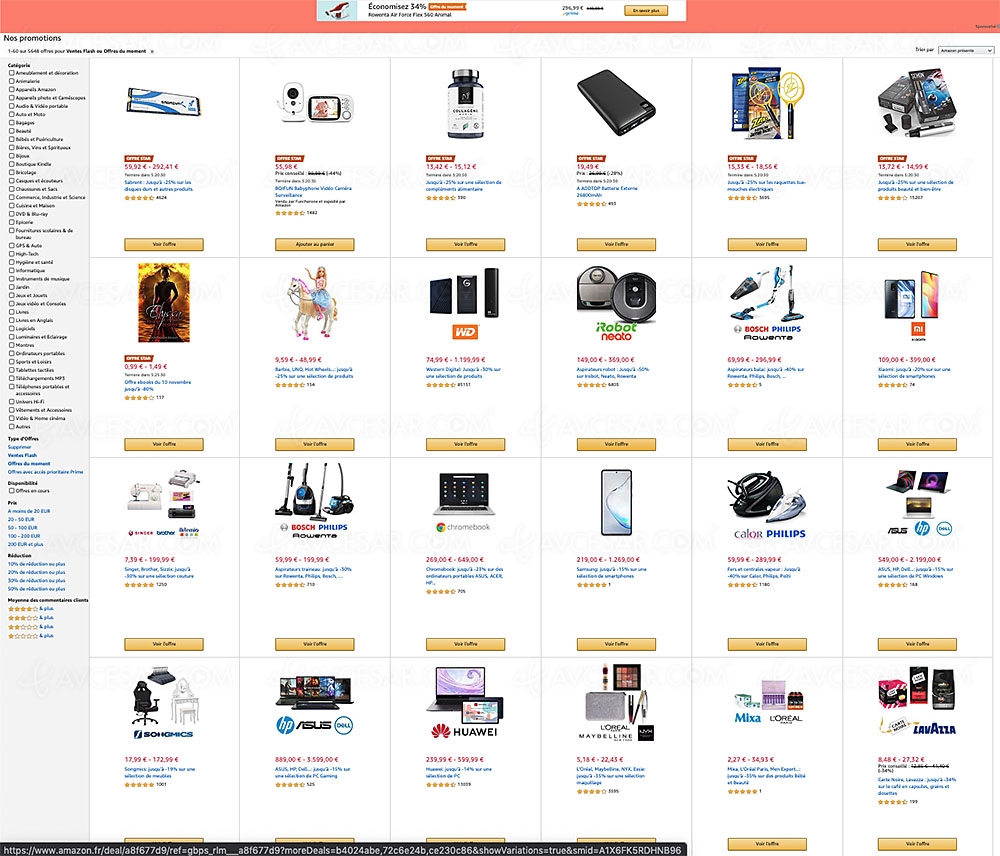 Pré-Black Friday 2020 Amazon, 5&nbsp;644&nbsp;offres jusqu'à&nbsp;&#8209;90%