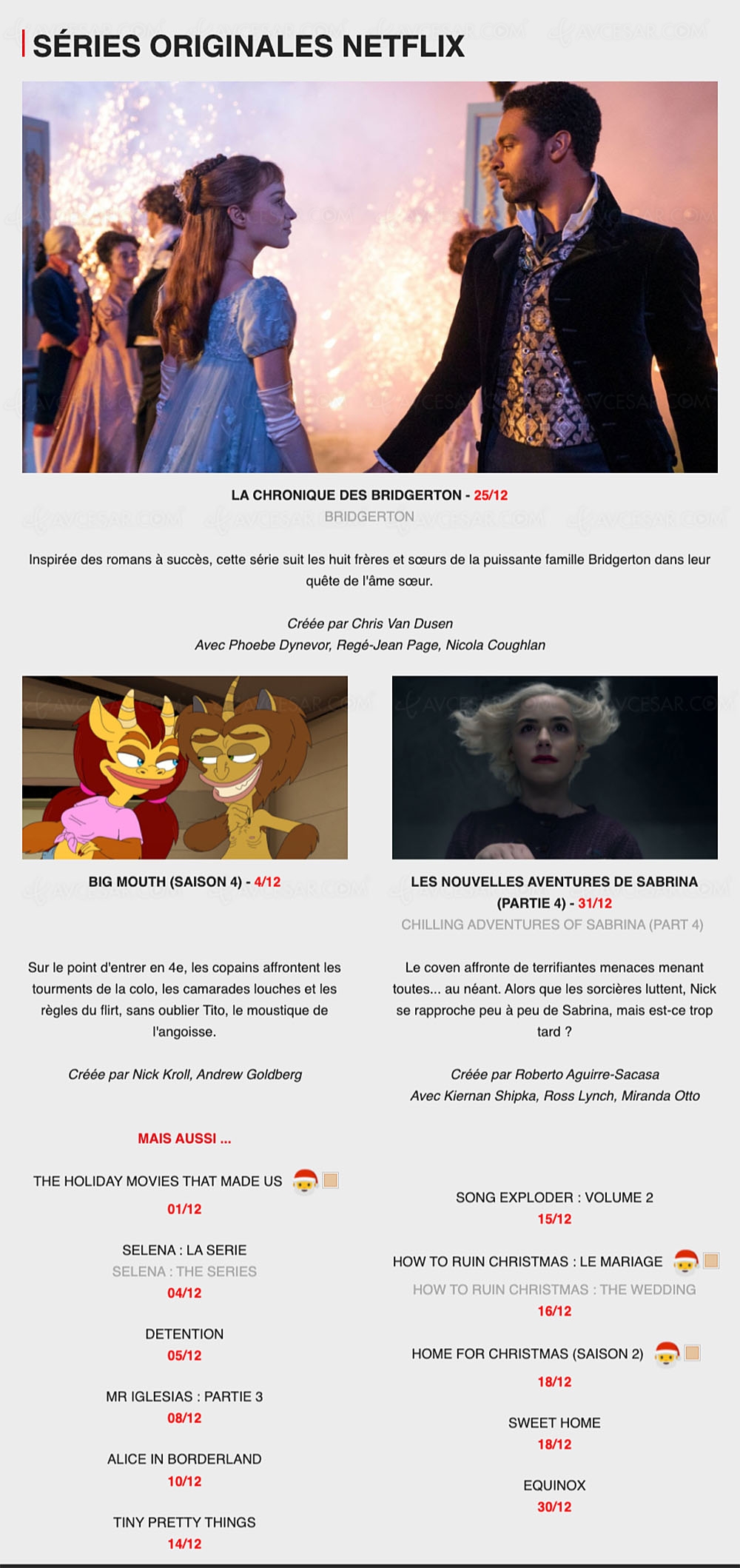Quoi de neuf sur Netflix en&nbsp;décembre&nbsp;? Noël ne sera&nbsp;pas&nbsp;annulé&nbsp;!