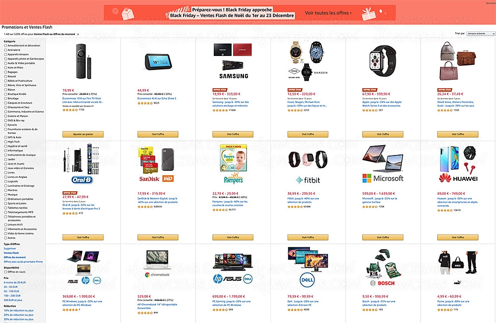 Black Friday 2020 Amazon, 6&nbsp;829&nbsp;offres jusqu'à&nbsp;&#8209;92%