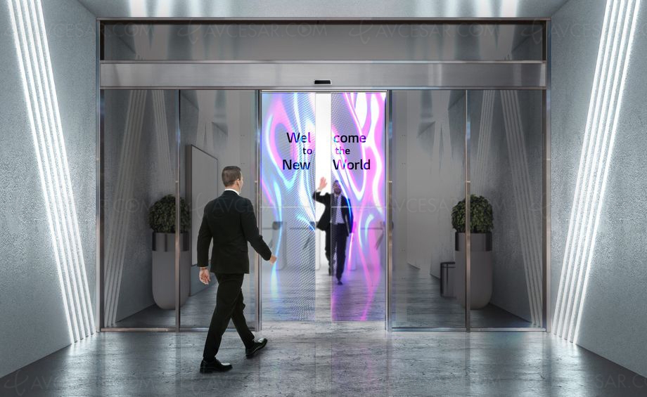 Portes automatiques transparentes Oled&nbsp;par&nbsp;LG