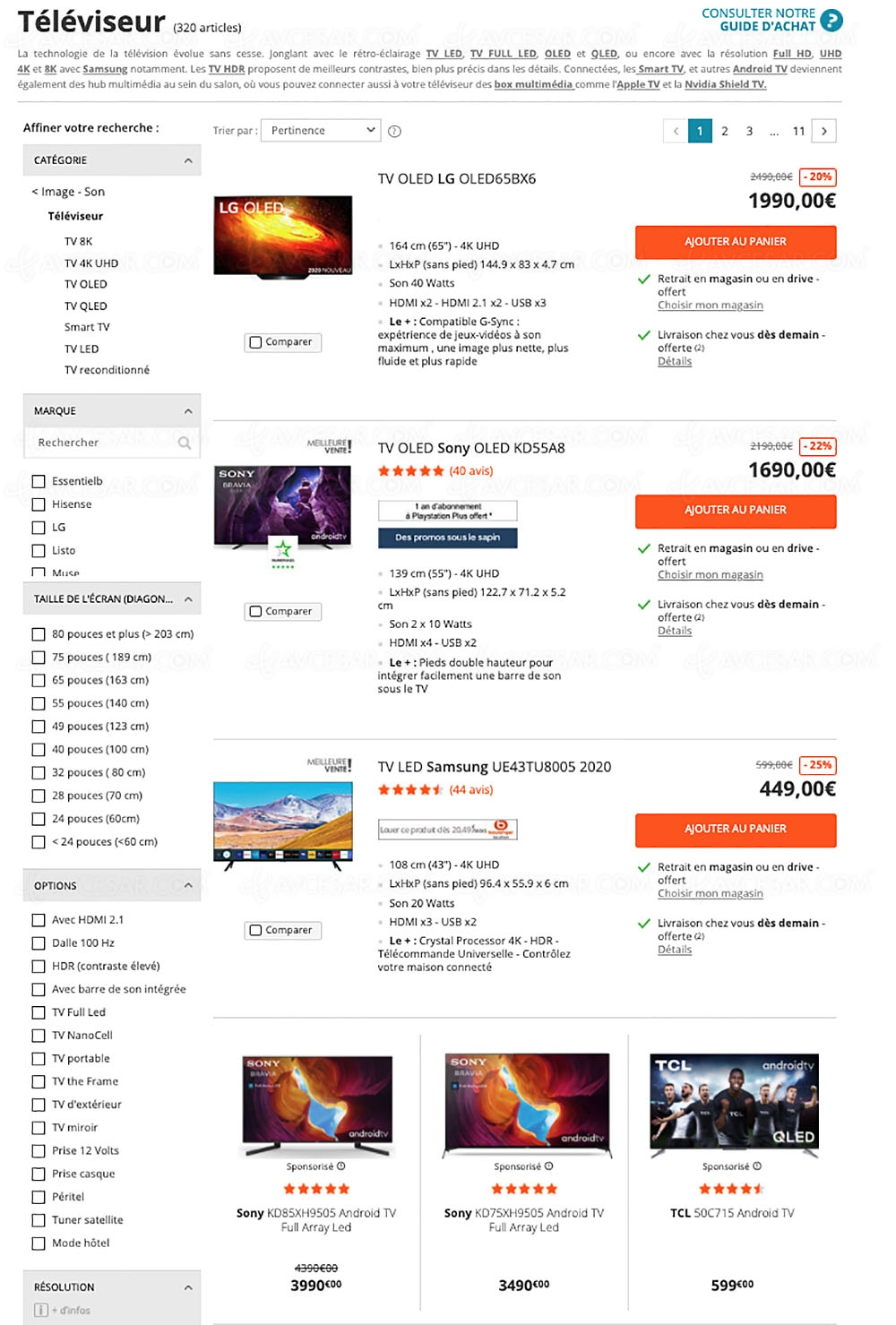 Soldes Noël Boulanger, 320&nbsp;TV proposés jusqu'à&nbsp;‑65% de&nbsp;remise