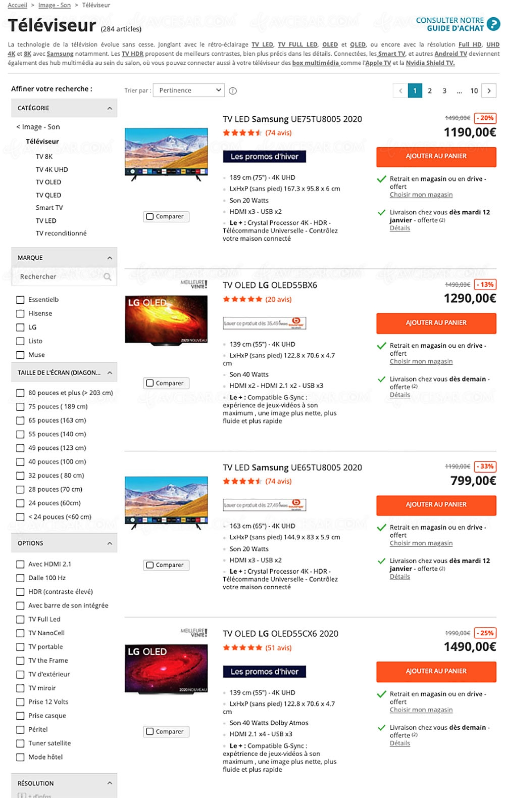Soldes Boulanger, 284&nbsp;TV proposés jusqu'à &#8209;48% de&nbsp;remise