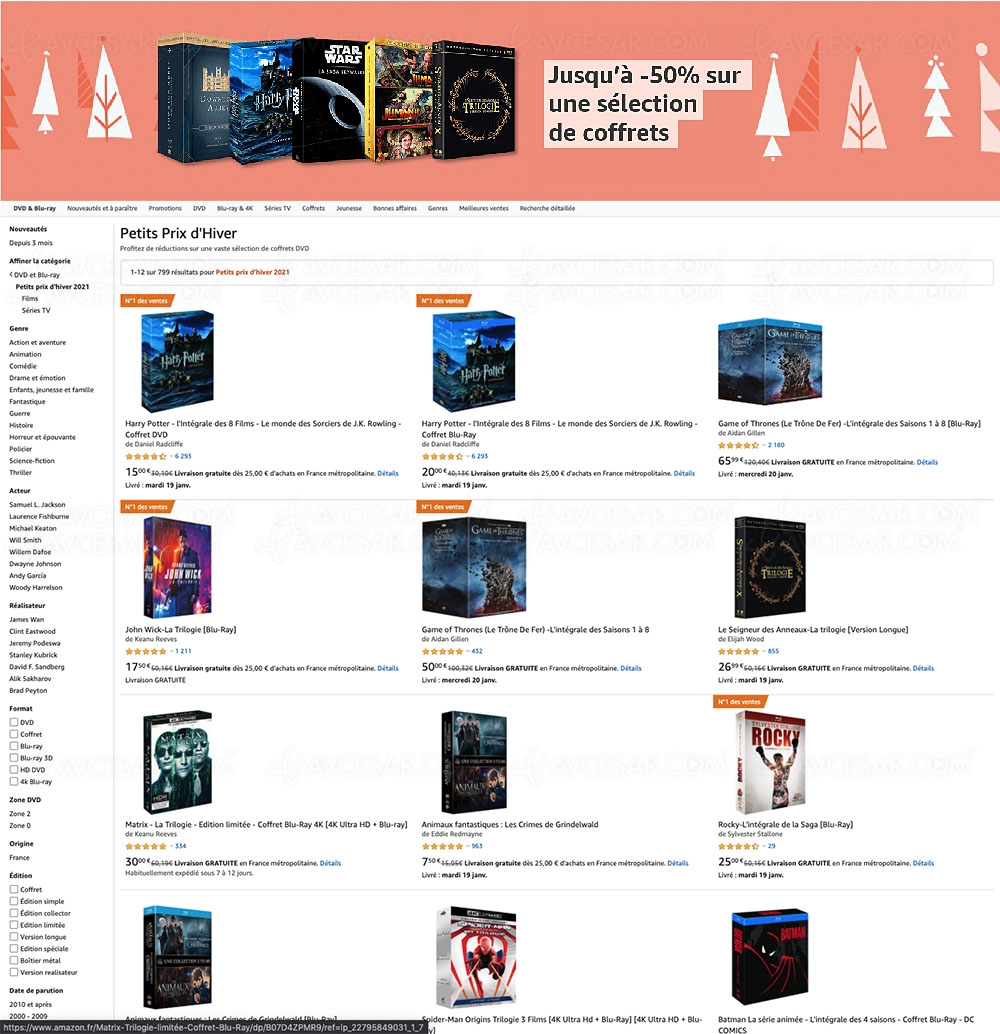 Soldes Amazon, 32 coffrets 4K Ultra&nbsp;HD jusqu'à&nbsp;51% de remise à&nbsp;saisir&nbsp;!