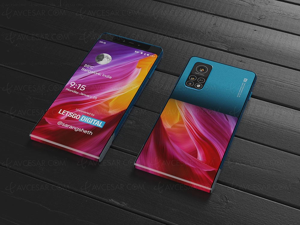 Smartphone Xiaomi à écran enveloppant, enroulable et&nbsp;rétractable&nbsp;(brevet)