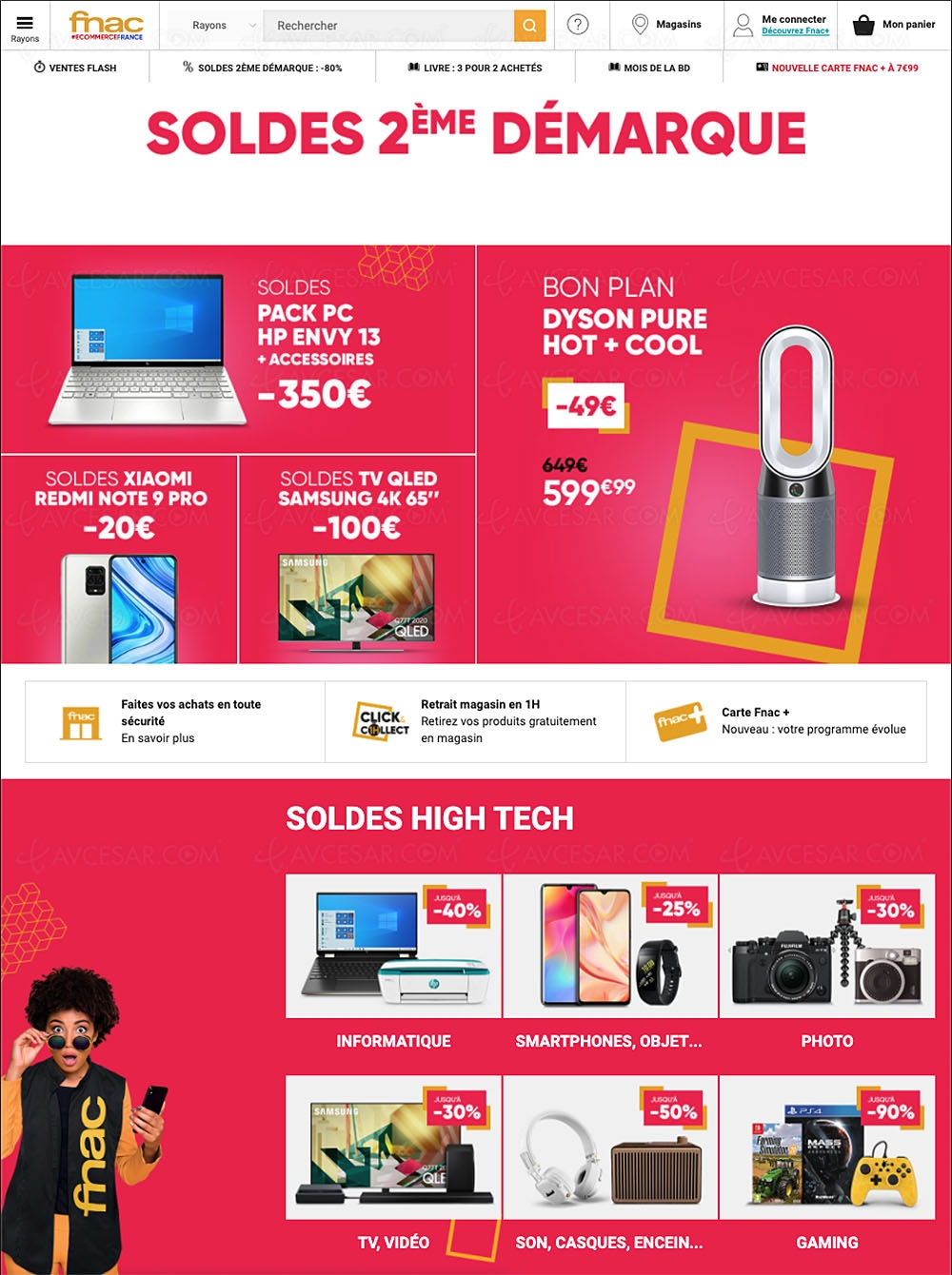 Soldes hiver 2021, 2e&nbsp;démarque Fnac jusqu'à&nbsp;&#8209;90% sur des milliers&nbsp;d'articles