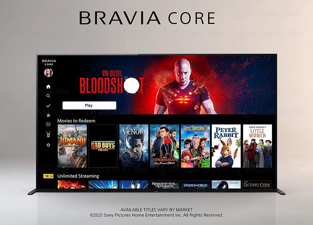 Bravia Core, streaming de qualité 4K Ultra&nbsp;HD Blu‑Ray pour les&nbsp;TV Sony&nbsp;LED/OLED&nbsp;2021