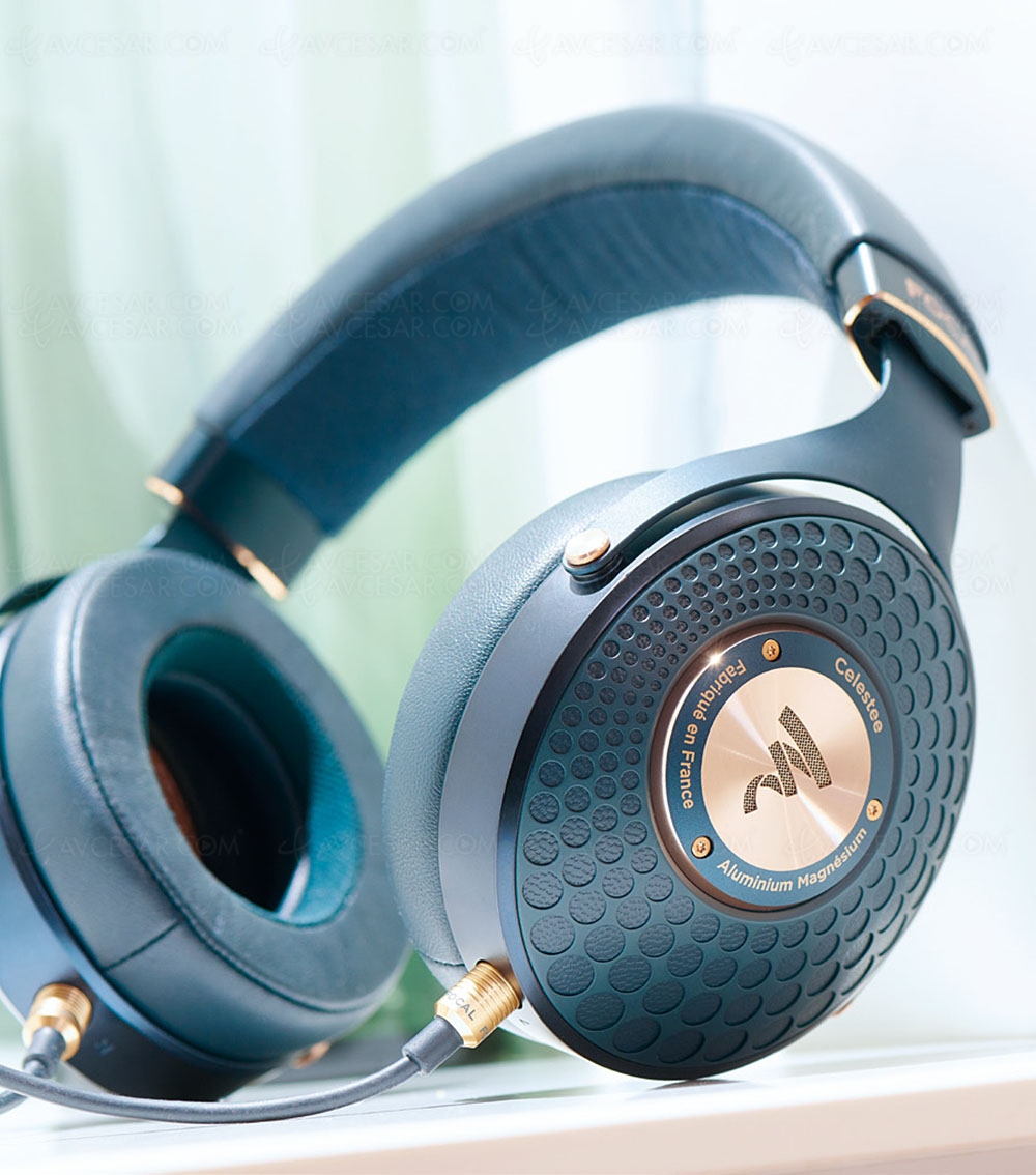 Casque Hi‑Fi Focal Celestee, bleu&nbsp;et&nbsp;luxueux