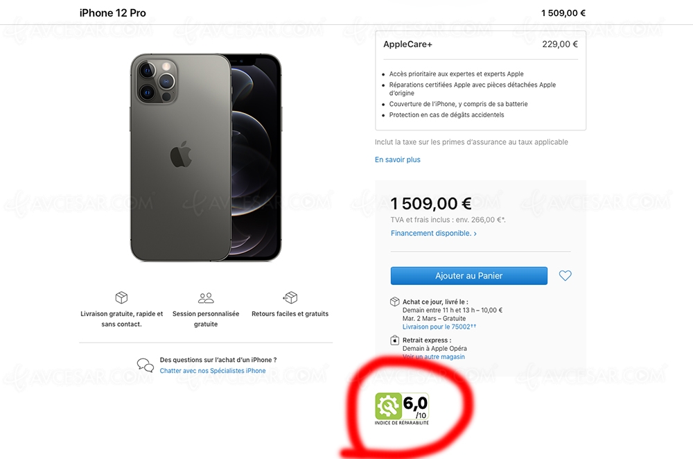 Quels sont les indices de réparabilité des&nbsp;iPhone&nbsp;?