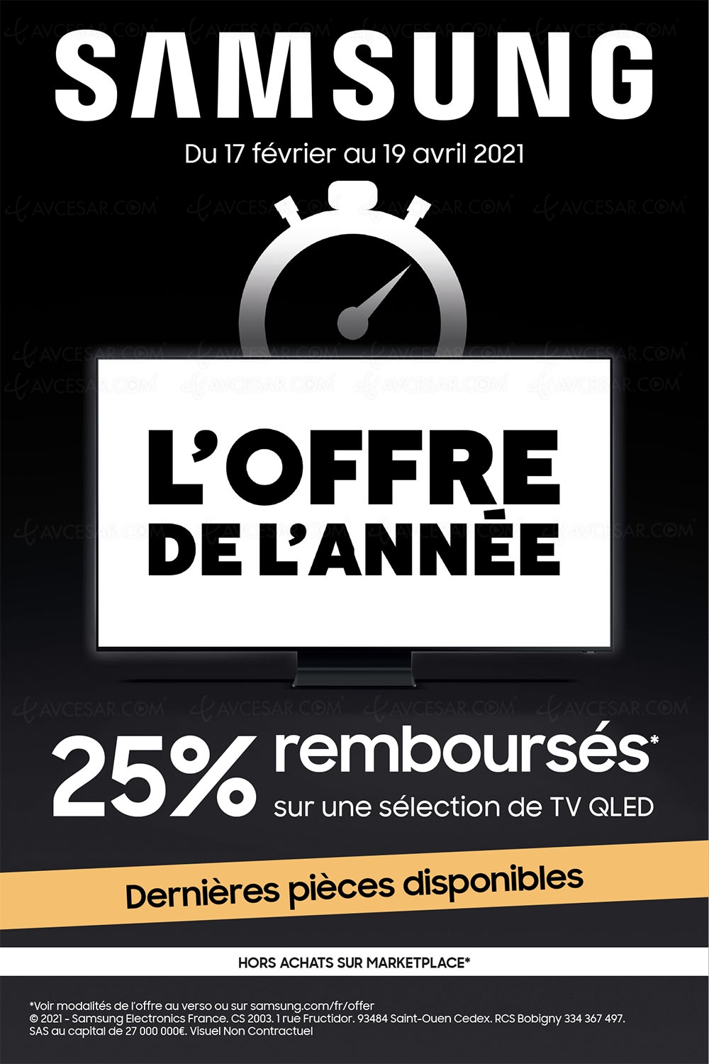 Offre de remboursement TV Samsung&nbsp;QLED, jusqu'à 2&nbsp;500&nbsp;€&nbsp;remboursés