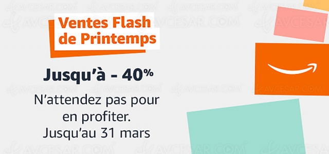 Bon plan ventes flash de printemps Amazon, 9 892 offres jusqu'à ‑59%