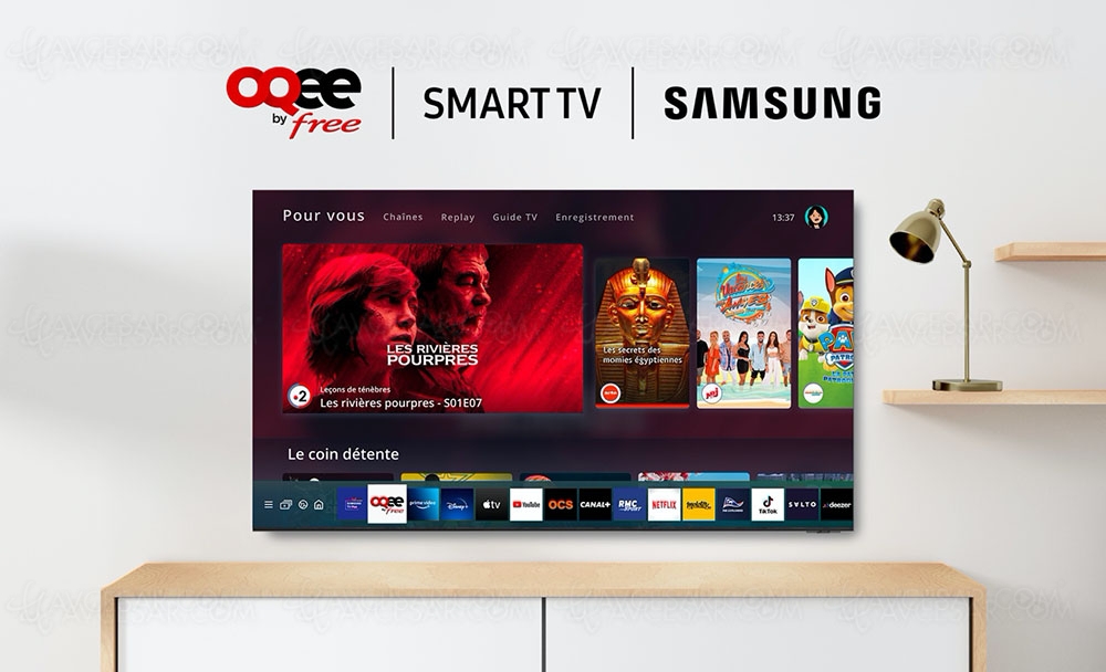 Application OQEE by Free disponible sur&nbsp;Smart&nbsp;TV&nbsp;Samsung