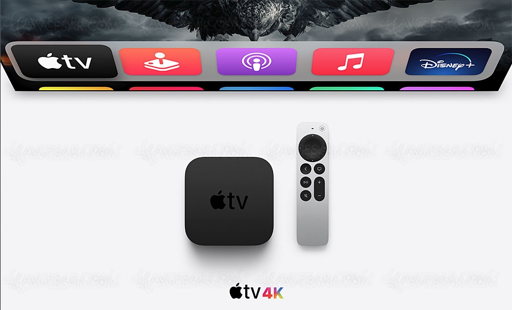 Apple TV 4K 2021&nbsp;: A12&nbsp;Bionic, HDMI&nbsp;2.1, Siri Remote repensée, calibrage couleur&nbsp;automatique