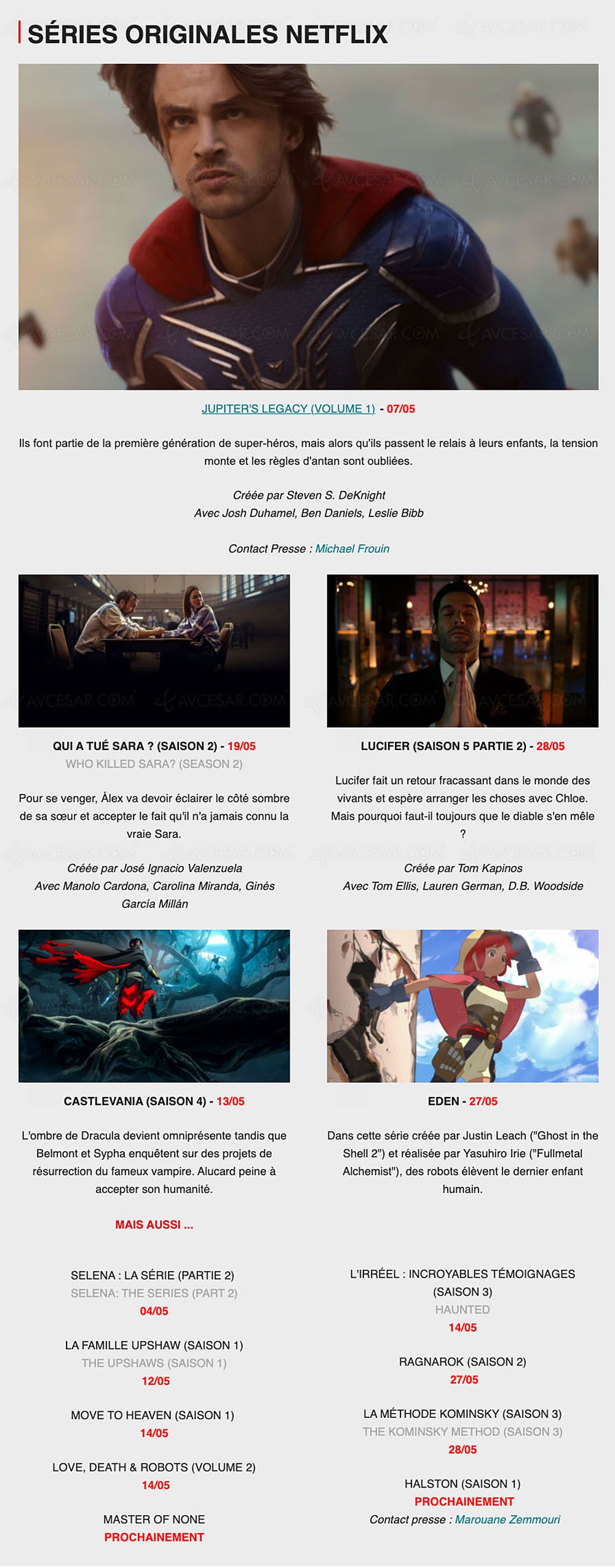 Quoi de neuf sur Netflix en&nbsp;mai&nbsp;? Zombies et&nbsp;robots&nbsp;!