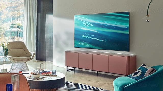 TV QLED Ultra HD 4K Samsung Q80A : 100 Hz, Full LED, HDMI 2.1, eARC, 1 500 nits…