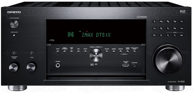 Onkyo TX‑RZ50 : ampli 9.2, Dirac Live, HDMI 2.1, 8K, Dolby Atmos 7.2.2, HDR Dolby Vision, HDR10+, AirPlay 2, DTS Play‑Fi…