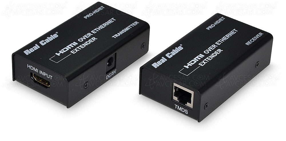 Real Cable Pro-HD/ET&nbsp;: liaison HDMI 50&nbsp;m via câble&nbsp;Ethernet
